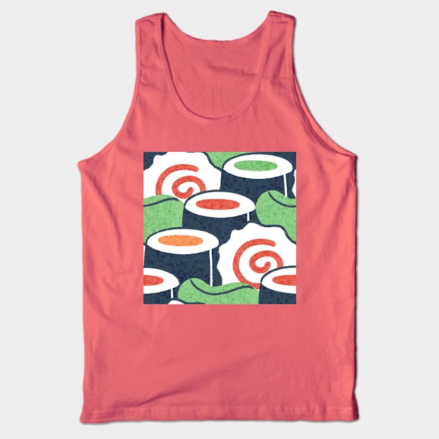 A colorful pattern of sushi Tank Top by Karla-Kiky